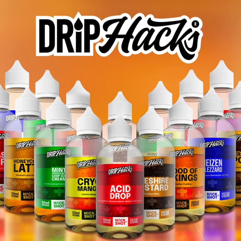 DRIP HACKS HACKSHOT LONGFILL 250 ML 50 ML AROMA UNVERGESSLICH