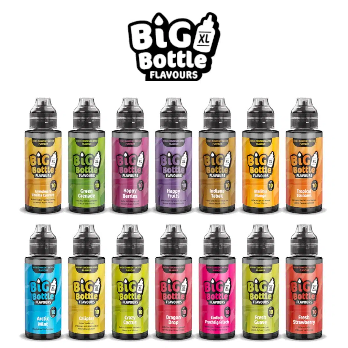 BIG BOTTLE FLAVOURS | LONGFILL 120 ML | 10 ML AROMA | WAHNSINNIG GUT