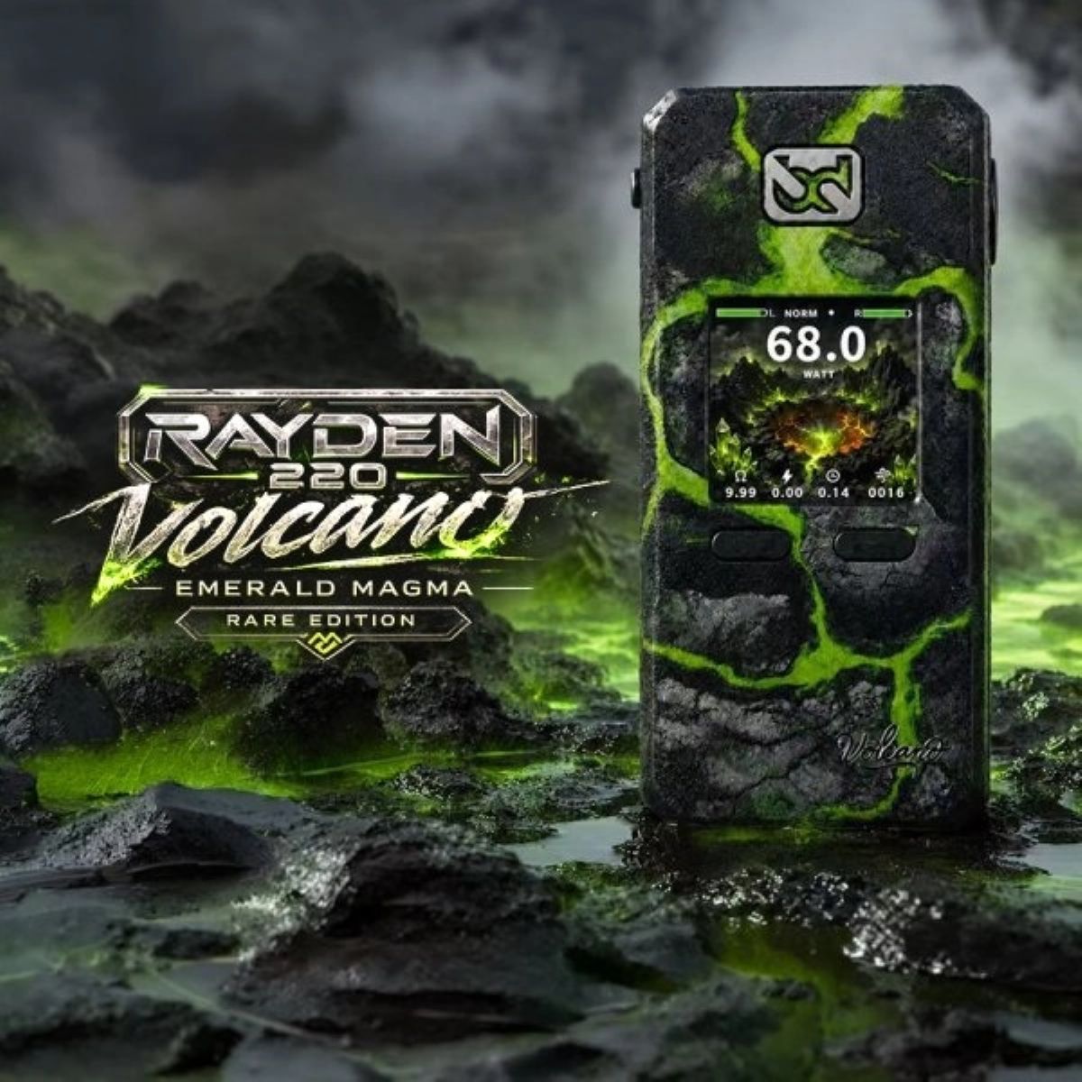 steam dream_rayden 220 volcano_emerald magma_rare_bd vape