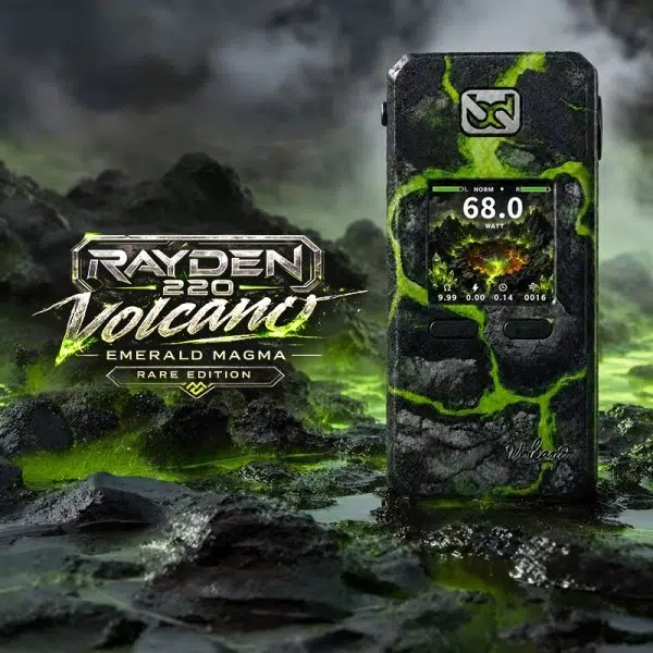steam dream_rayden 220 volcano_emerald magma_rare_bd vape