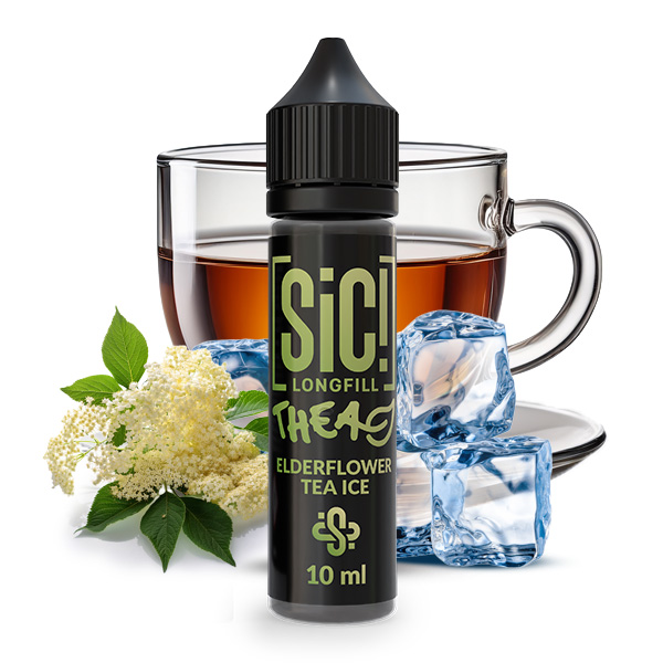 SIC! THEA Longfill Elderflower Tea Ice – 10 ml Aroma in der 60-ml-Flasche