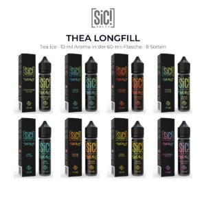 SIC! THEA Longfill Aroma 10 ml – alle 8 Tea-Ice-Sorten mit SIC! Logo